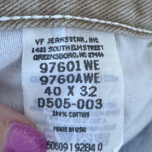 •WRANGLER• Men's Tan Premium Quality Authentic Denim Jeans - Size 40x32 - Picture 3 of 7